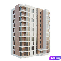 Multi-storey residential building 3D Model Corona