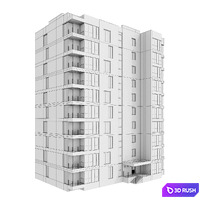 Multi-storey residential building 3D Model Corona