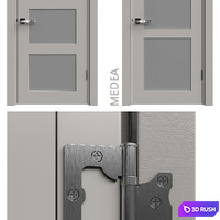 Internal door Academy Medea 5 doors # 3 3D Model Vray