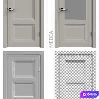 Internal door Academy Medea 5 doors # 3 3D Model Vray