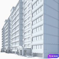 Multi-storey residential building 3D Model Corona