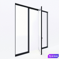 Balcony door Alumil 3D Model Corona