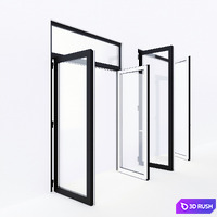 Balcony door Alumil 3D Model Corona