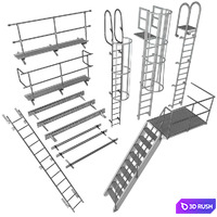 Fire Safety Elements 3D Model Vray, Corona