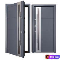 Entrance metal door Inox S-2 (Your Frame) 3D Model Vray, Corona
