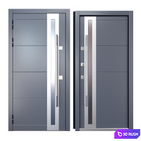 Entrance metal door Inox S-2 (Your Frame) 3D Model Vray, Corona