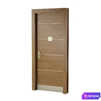 Hotel Room Door 3D Model Vray