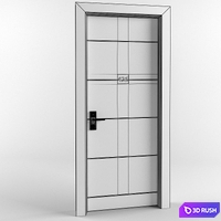 Hotel Room Door 3D Model Vray