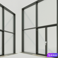 Panoramic windows. Stained Glass.6 3D Model Vray, Corona