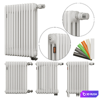 Arbonia Radiators set (three-tube) 3D Model Vray, Corona