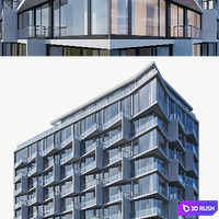 Residential building 3 3D Model Vray, Corona