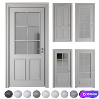 Volhovec_Doors_collection_Paris_set 1 3D Model Vray, Corona