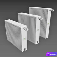 Steel panel radiators Kermi therm-x2 Profil L-50 3D Model Vray, Corona