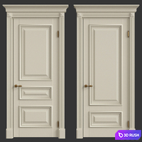 Classic interior doors 3D Model Vray, Corona
