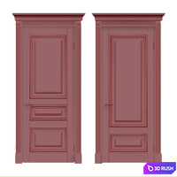 Classic interior doors 3D Model Vray, Corona