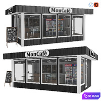 Moncafé 3D Model Vray, Corona