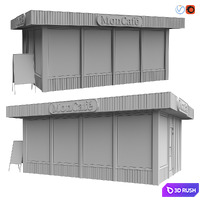 Moncafé 3D Model Vray, Corona