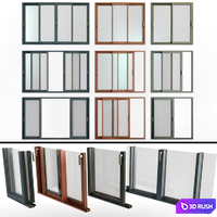 Sliding Stained Glass Aluminum Windows / Sliding Stained Glass Aluminum Windows 3D Model Vray, Corona