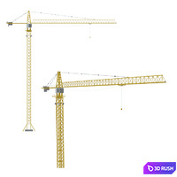 Construction Buildings - Crane 3D Model Vray