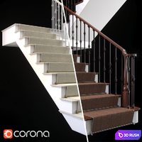 Staircase 3D Model Corona