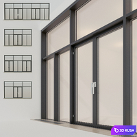 Panoramic glazing. Stained glass window 20 3D Model Vray, Corona