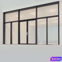 Panoramic glazing. Stained glass window 20 3D Model Vray, Corona