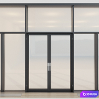 Panoramic glazing. Stained glass window 20 3D Model Vray, Corona