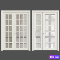 Classic interior doors 3D Model Vray, Corona