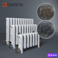 Castrads Cast Iron Radiators 3D Model Corona