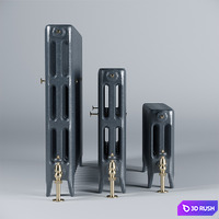Castrads Cast Iron Radiators 3D Model Corona