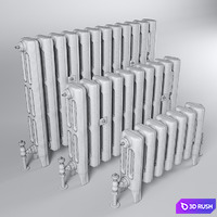 Castrads Cast Iron Radiators 3D Model Corona