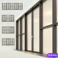 Panoramic glazing. Stained glass window 22 3D Model Vray, Corona