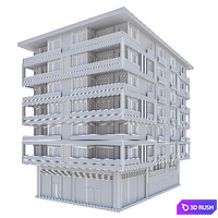 Modern Residential Building 014 3D Model Corona