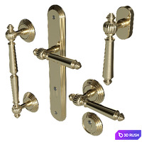 Door handles Fimet Michelle 106 3D Model Vray, Corona