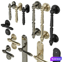 Door handles Fimet Michelle 106 3D Model Vray, Corona
