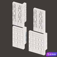 Architectural facades 3D Model Corona