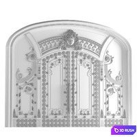 Entrance classic door. Entrance classic door 3D Model Vray, Corona