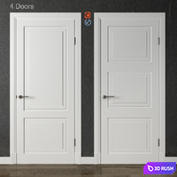 Doors Academy NewYork 4 doors (part_2) 3D Model Vray, Corona