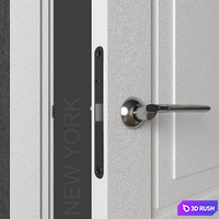 Doors Academy NewYork 4 doors (part_2) 3D Model Vray, Corona