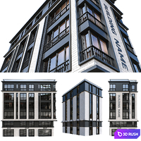 Modern Residential Building 21 3D Model Corona