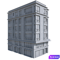 Modern Residential Building 21 3D Model Corona