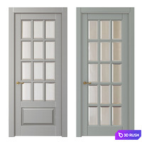 Interior classic doors 3D Model Vray, Corona