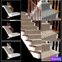 Staircase 3D Model Vray, Corona
