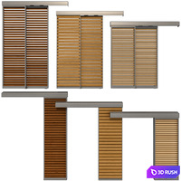 Sliding shutter screens for windows and doors 3D Model Vray, Corona