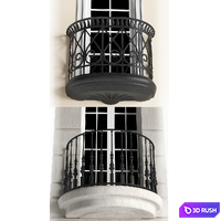 French balcony 3D Model Vray