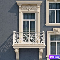 Windows in the style of modern classic 6 3D Model Vray