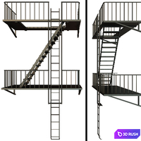 Fire escape 3D Model
