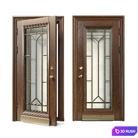 Front door 11 3D Model Vray, Corona
