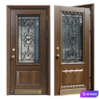 Front door 12 3D Model Vray, Corona