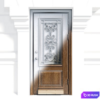 Front door 12 3D Model Vray, Corona